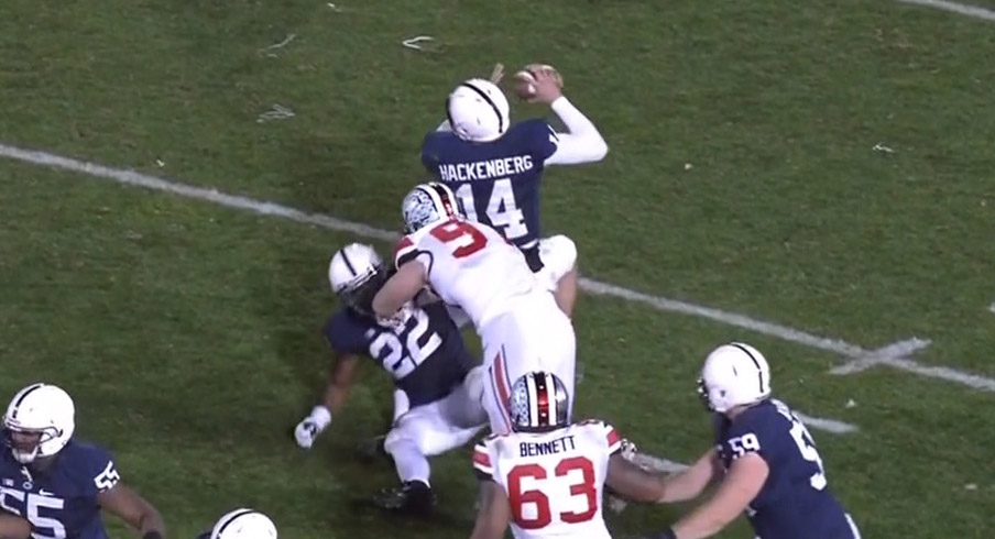 Where did Ohio State defensive end Joey Bosa's sack shrug come