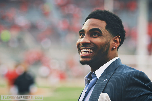 Braxton Miller hits the gym with his adorable son