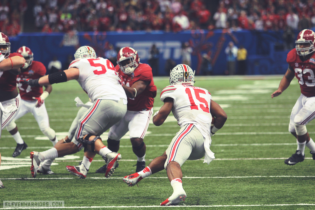 Ohio State's Ezekiel Elliott has relied on many blockers on his