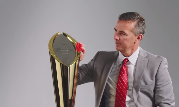 Urban Meyer Shows Off Ohio State's Trophy Haul in One Glitzy Tweet