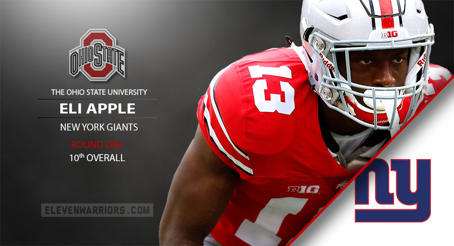 Drafted: Eli Apple Selected 10th Overall By The New York Giants In 2016 NFL  Draft