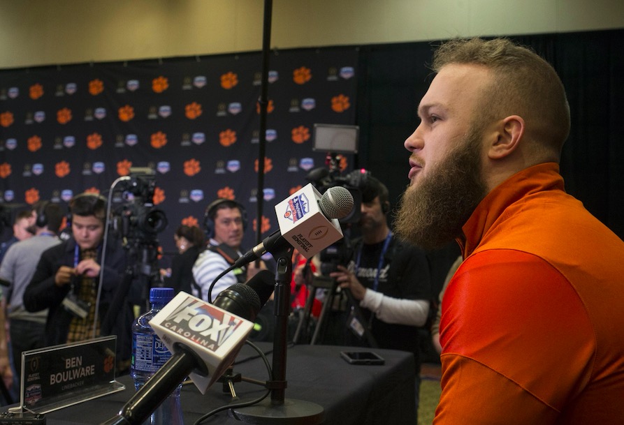 Clemson DE Wilkins has apologized for groping Buckeye player