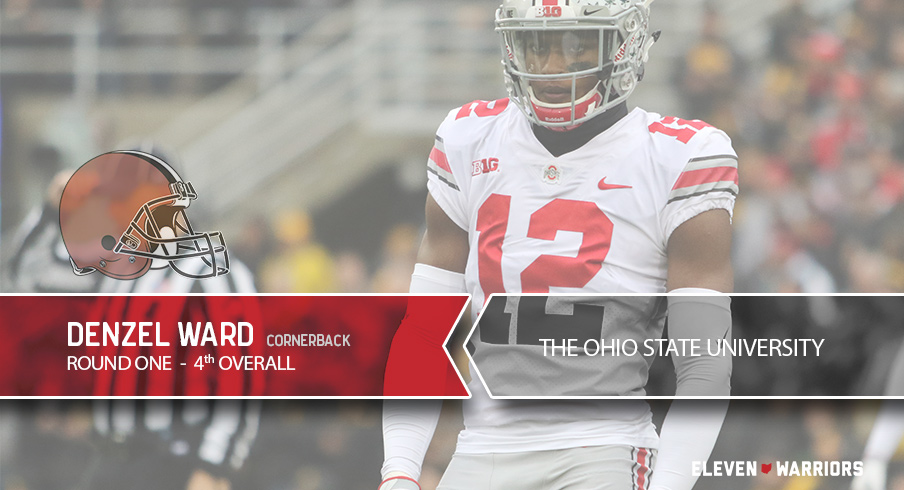 Ohio State cornerback Denzel Ward, a Nordonia High School graduate, drafted  fourth overall by Browns