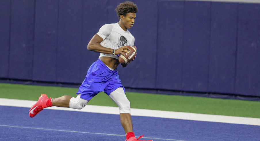 Lake Travis WR Garrett Wilson receives All-American Bowl jersey