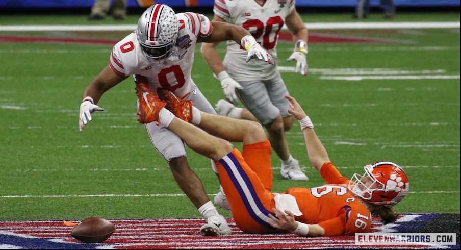 Justin Fields Plays Through the Pain to Deliver His Best Performance Yet,  Lead Ohio State to College Football Playoff Win over Clemson