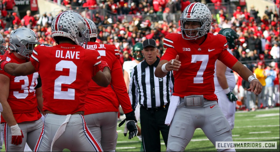 Ohio State football's Garrett Wilson, Nicholas Petit-Frere earn FWAA  first-team All-America honors, trees in Buckeye Grove 