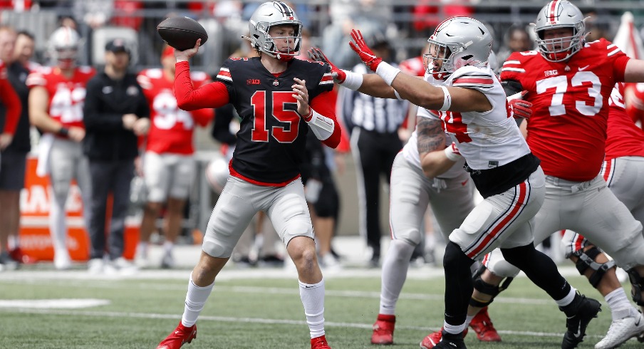 C.J. Stroud Wears Dwayne Haskins Jersey in Ohio State Spring Game to Honor  Late Buckeye Quarterback: “That's A Big Brother of Mine”