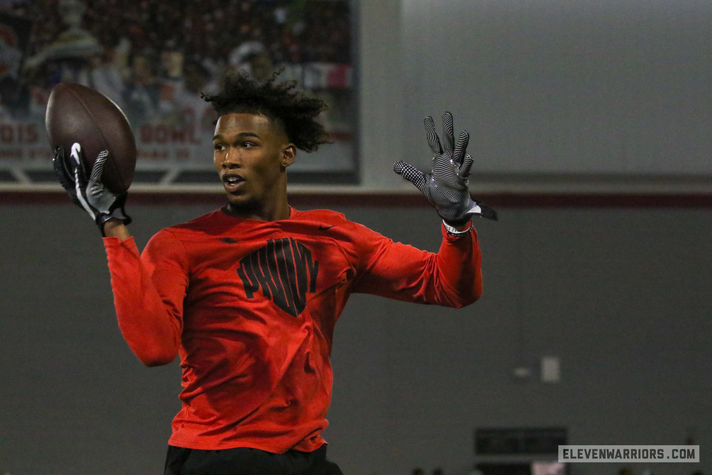 Denzel Ward pitching in