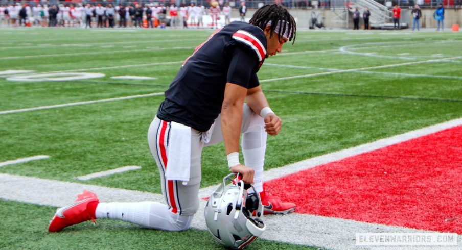 C.J. Stroud Wears Dwayne Haskins Jersey in Ohio State Spring Game to Honor  Late Buckeye Quarterback: “That's A Big Brother of Mine”