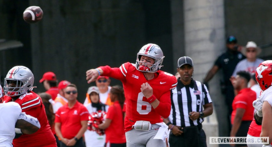 Marvin Harrison Jr. talks about Ohio State's offense in the Buckeyes' 35-7  win over Youngstown State 