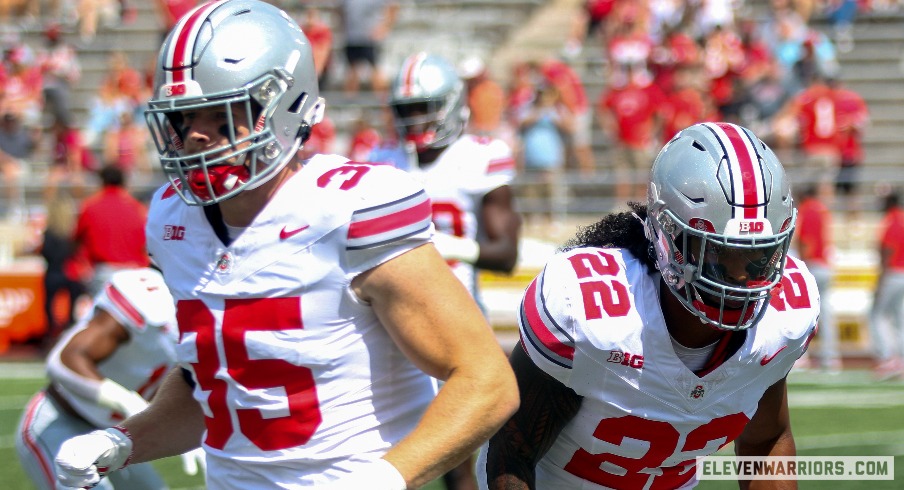 Tommy Eichenberg and Steele Chambers of The Ohio State Buckeyes.