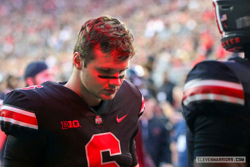 Quarterback Kyle McCord of The Ohio State Buckeyes