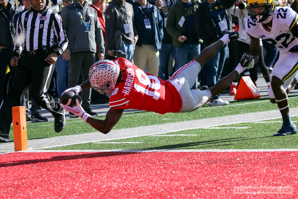 Wide receiver Marvin Harrison Jr. of The Ohio State Buckeyes