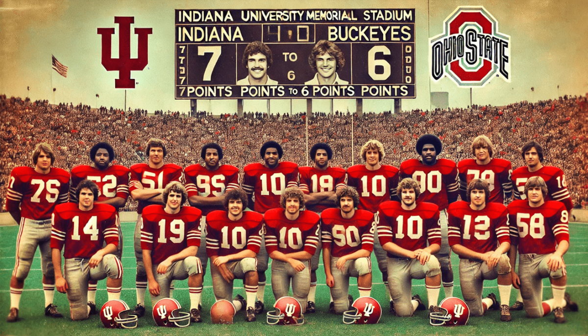 ChatGPT recreation of Indiana's 7-6 lead over Ohio State in 1976