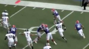 Florida players blocking their own in a defeat to FCS Georgia Southern in 2013