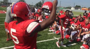 Javin Webb celebrates.