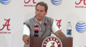 Nick Saban, angry