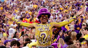 LSU fans, baby!