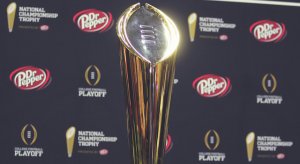 CFP championship trophy.