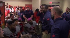 Dino Babers delivers a sermon.