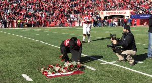 Tommy Armstrong pays tribute to Sam Foltz.