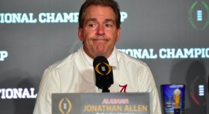 Alabama coach Nick Sabana banned.