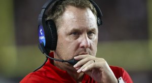 Nov 12, 2016; College Station, TX, USA; Mississippi Rebels head coach Hugh Freeze during the game against the Texas A&M Aggies at Kyle Field. Mandatory Credit: Troy Taormina-USA TODAY Sports