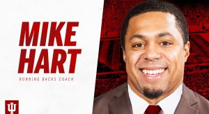 Mike Hart Indiana running backs coach.