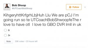 Tennessee defensive coordinator Bob Shoop is bad at Twitter