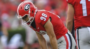 Rodrigo Blankenship after a missed 42-yard field goal attempt.