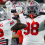 Ohio State players celebrate during a win over Michigan State