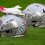 The Ohio State University football helmets and gloves