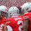 Ohio State players celebrate during a win against Indiana