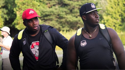 Jashon Cornell rocks Ohio State gear at Nike's The Opening