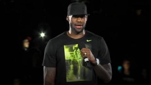 LeBron James led the crowd in an OH-IO chant. It was pretty awesome.