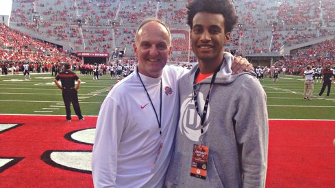 Braxton Blackwell and Thad Matta hang out before the Cincinnati game