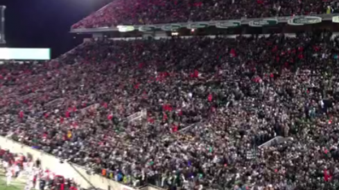 O-H-I-O in Spartan Stadium