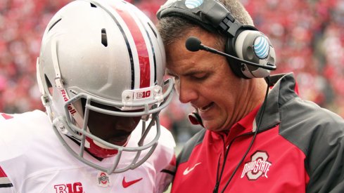 J.T. Barrett with Urban Meyer