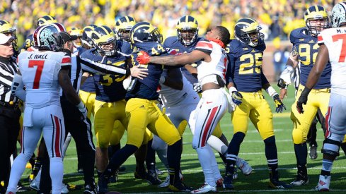 Ohio State and Michigan's annual clash is treated like war. So why are we so stunned when all that pent up aggression occasionally comes to blows? 