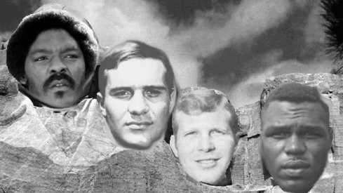 Mount Buckmore for the 60's features Jack Tatum, Jim Stillwagon, Rex Kern and Bob Ferguson.