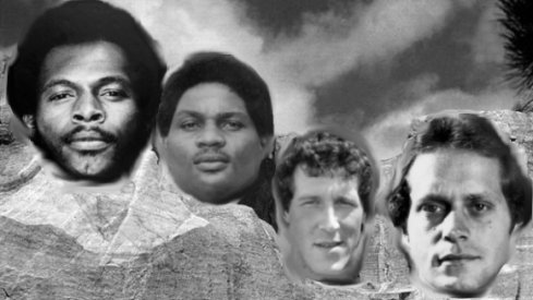 Mount Buckmore for the 70s features Archie Griffin, John Hicks, Tom Cousineau and Randy Gradishar.