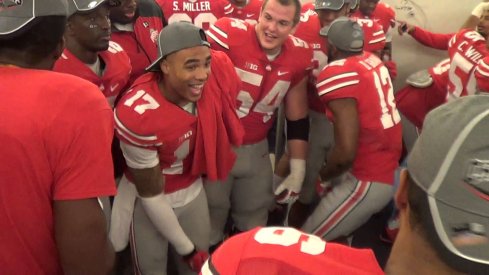 Jalin Marshall, Curtis Grant and other Buckeyes get down to Shy Glizzy in the locker room.