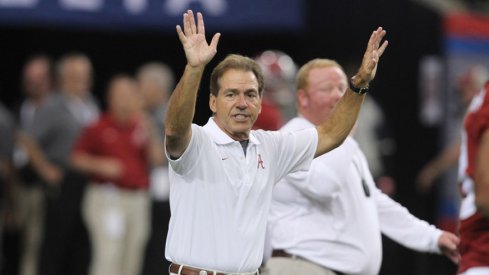 Nick Saban recruits hard, coaches harder.