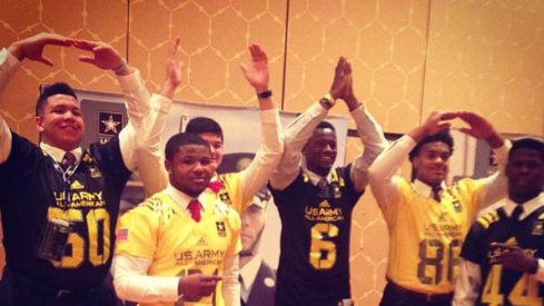 Ohio State commitments rocking an O-H-I-O prior to the U.S. Army All-American Bowl in San Antonio