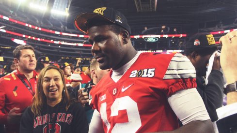 Cardale Jones celebrates the title.