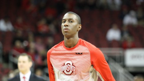 Shannon Scott pumps himself up before a game.