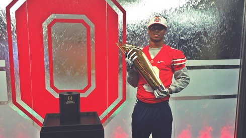 Newest Buckeye commit, Damon Arnette, during his official visit to Ohio State last weekend