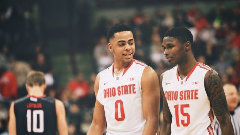 D'Angelo Russell and Kam Williams share a laugh.