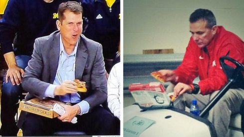 Urban Meyer and Jim Harbaugh are fans of pizza. Who isn't?