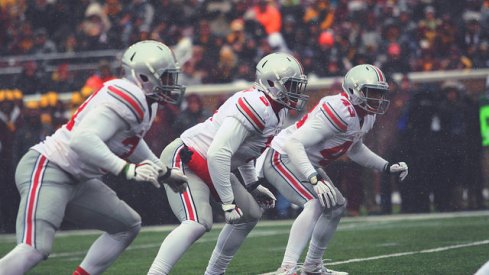 Joshua Perry, Raekwon McMillan and Darron Lee. 